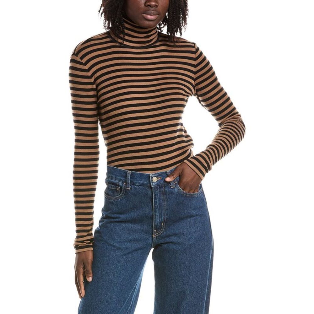 Max Mara Womens Mm By  Blasy Turtleneck Wool-Blend Top, Brown